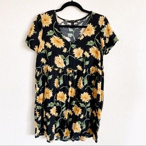 Forever 21 Sunflower Print Swing Dress